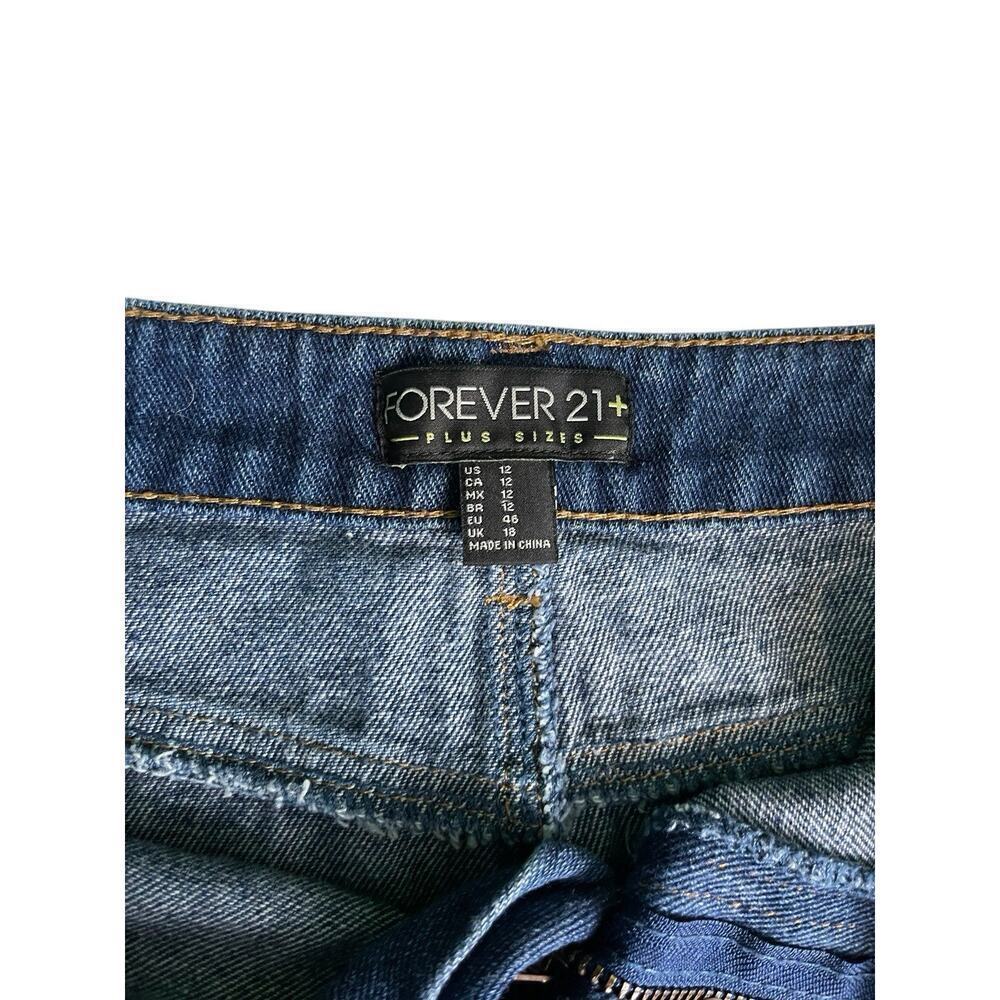Forever 21 Womens Denim Mini Skirt Size 12 Casual Classic Boho Western - Picture 7 of 7